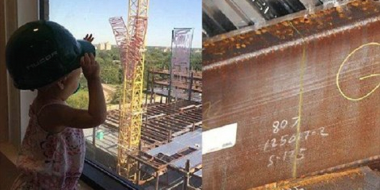 2-årig pige med kræft spotter besked efterladt af bygningsarbejdere