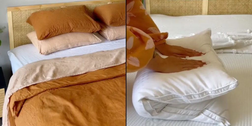 Kvinde deler genialt 30-sekunders trick, der afslører, om dine puder trænger til udskiftning