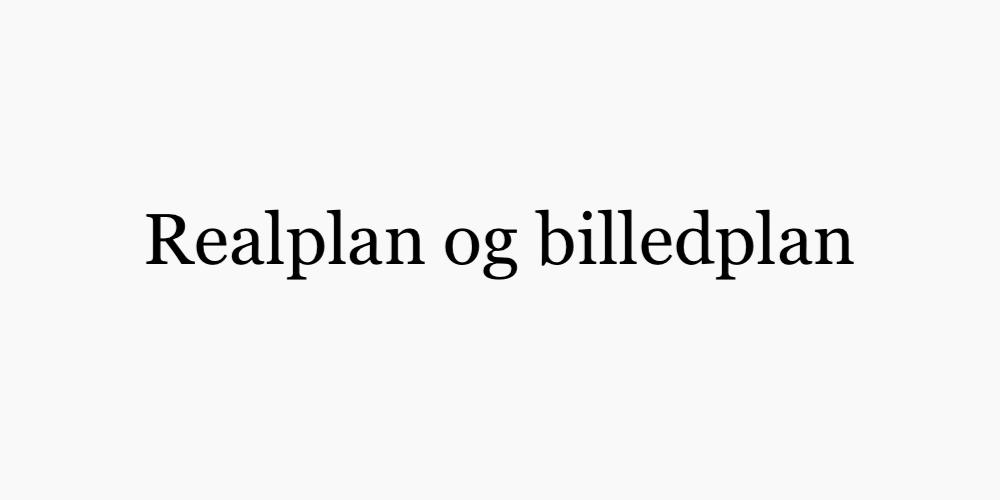 Realplan og billedplan