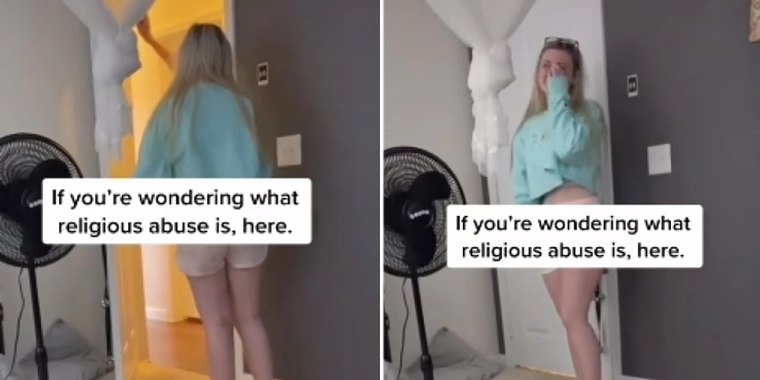 Lesbisk teenager chokerer med video: Homofobisk kristen bedstemor udfører dæmonuddrivelse