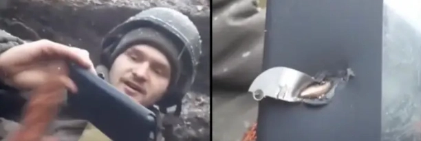 Ukrainsk soldat er heldig at være i live: Kan takke sin telefon