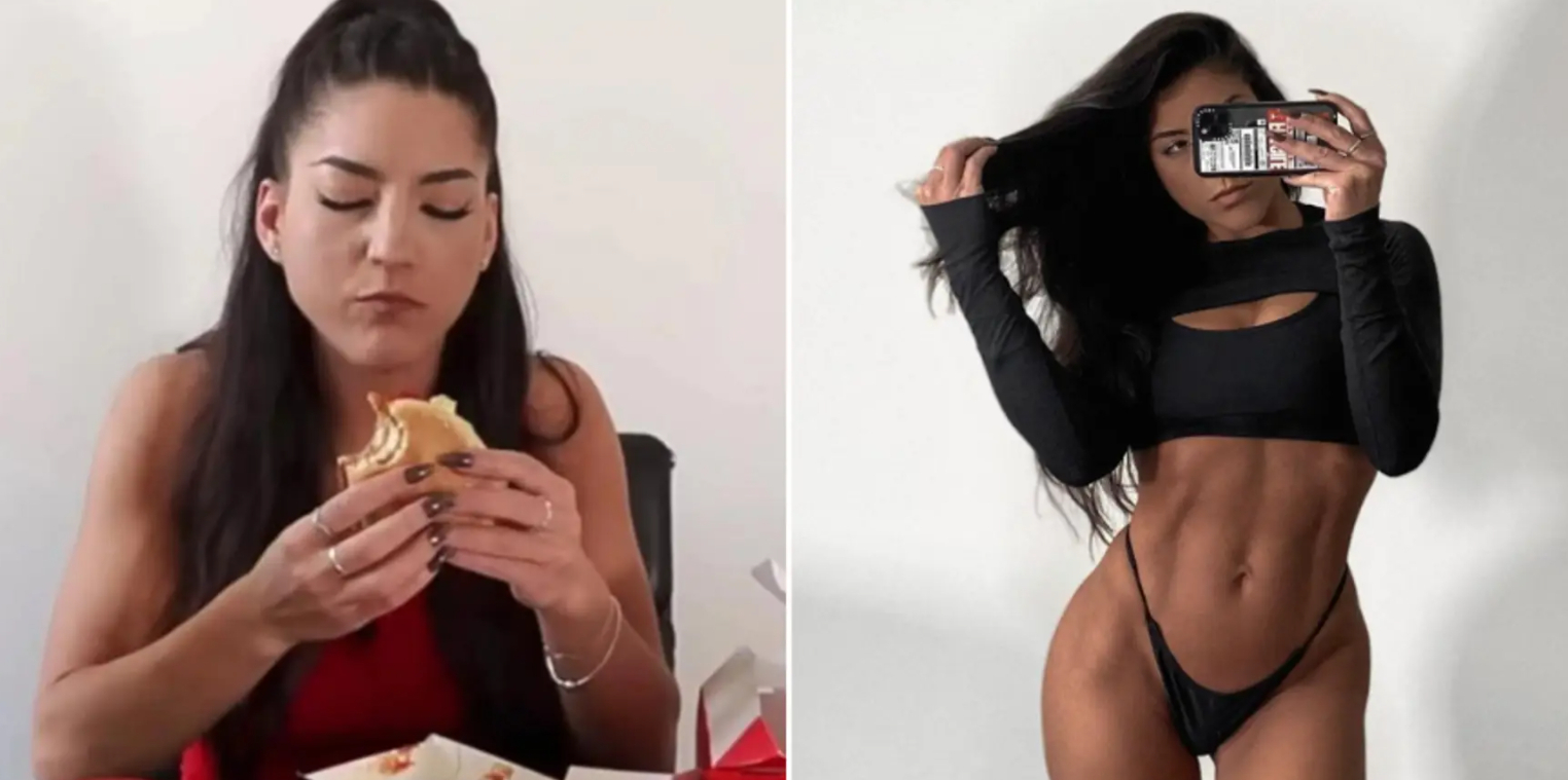 Vanvittigt: Så hurtigt fortærer hun fire enorme KFC-menuer