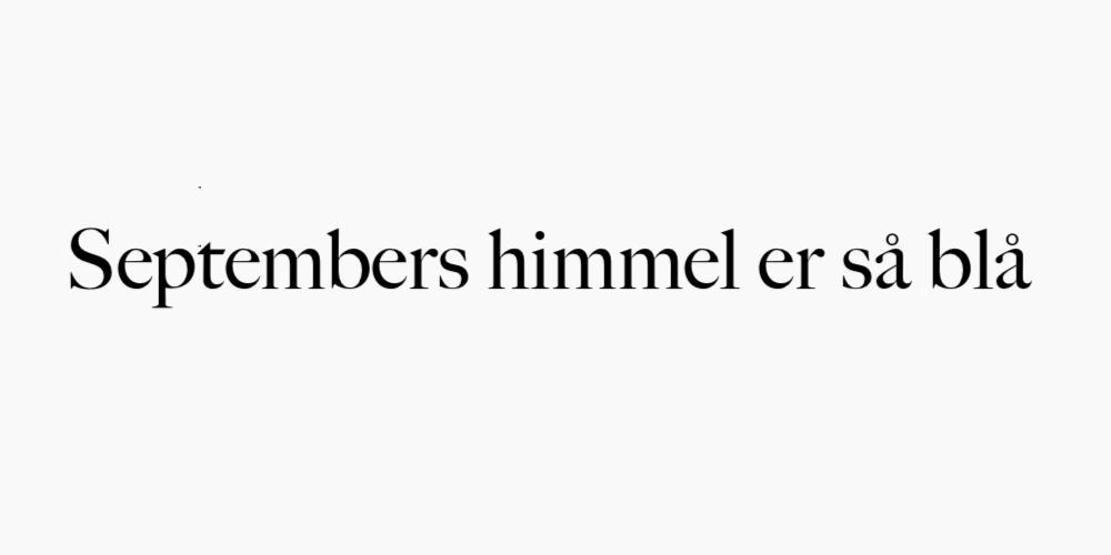 Septembers himmel er så blå