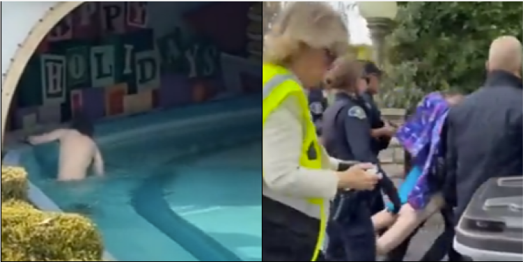 Disneyland ramt af uventet drama: Mand blev anholdt efter han smed alt tøjet i en forlystelse