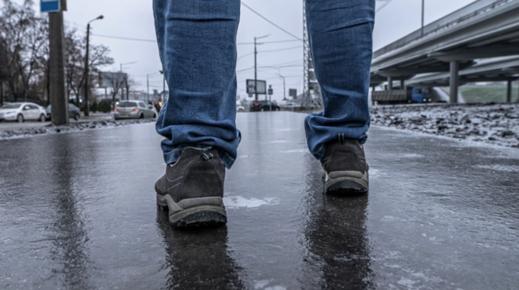 Mor deler genialt tip: Sådan undgår du at glide på isglatte veje