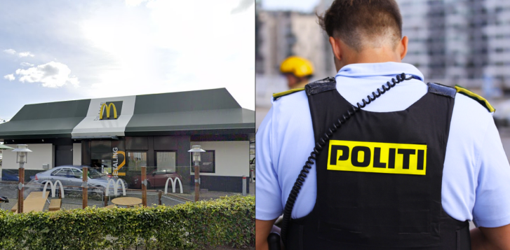 Intens politijagt på McDonald’s: Politiet affyrede skud