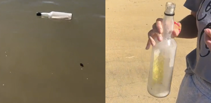 Par fandt flaskepost i havet og endte med at tømme den: Det skulle de aldrig have gjort