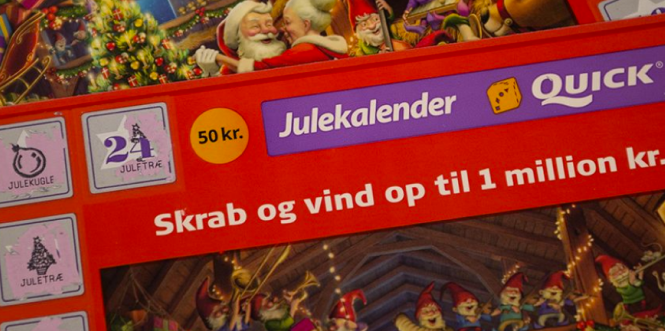 Juleskrabekalenderen er allerede på gaden fra denne uge – og det er der én særlig god grund til
