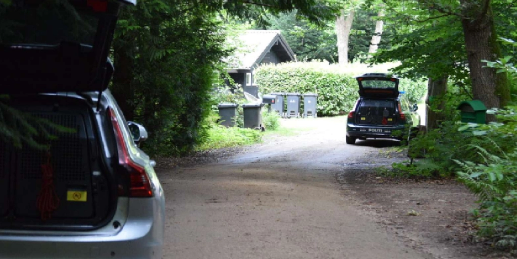 Politi til stede med hunde og droner: Frygteligt fund i skovområde