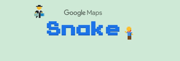 Skørt: Spil Snake i Google Maps