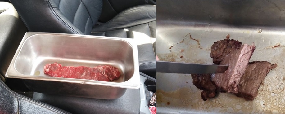 Mand efterlader rå bøf i sin bil: Da han vender tilbage, er den færdig