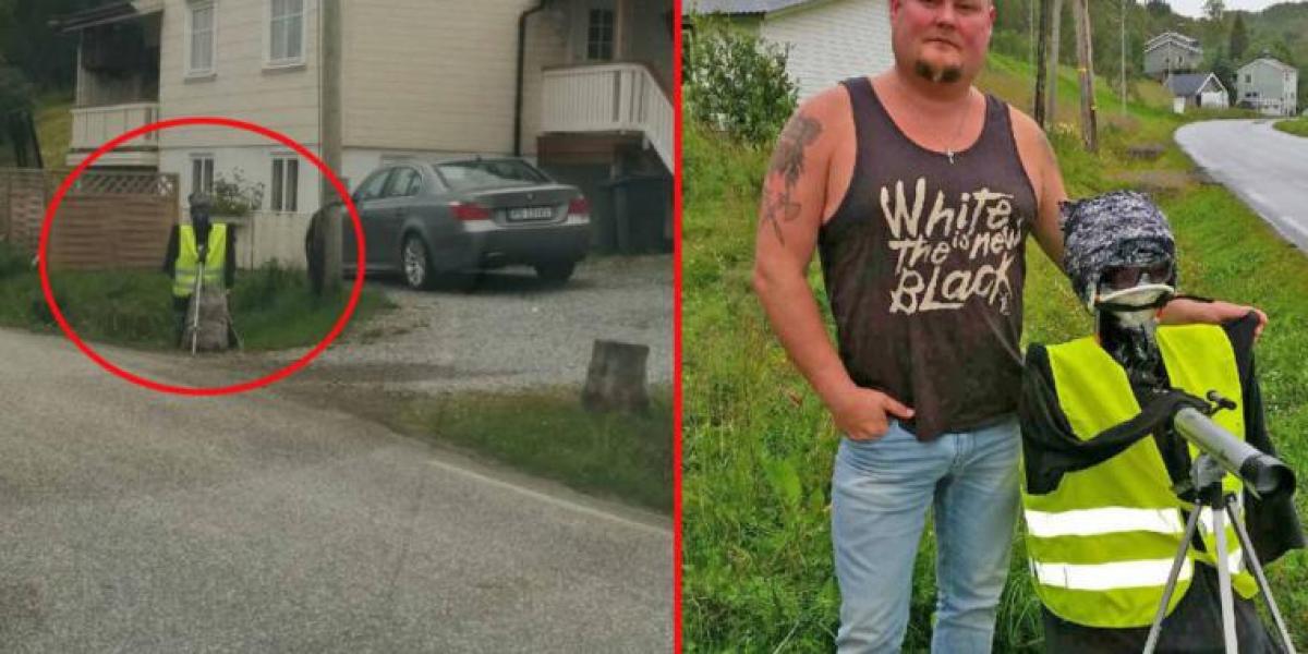 Politiet kom og tog billeder da de fik nys og Stigs hjemmelavede fotofælde