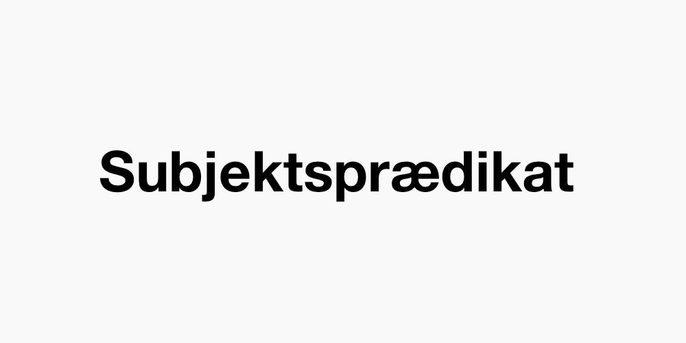 Subjektsprædikat
