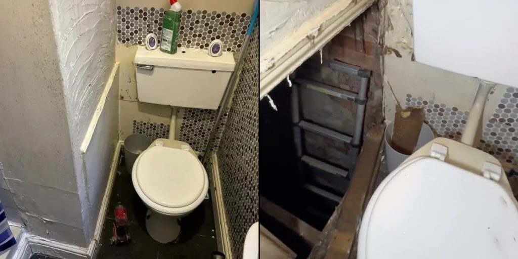 Kvinde opdager uhyggeligt rum på badeværelset i nyt hus: Folk råder hende til at flygte