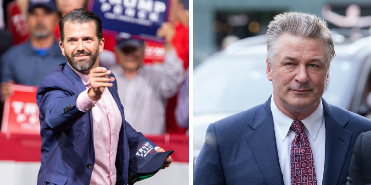 Donald Trumps søn sælger T-shirts med hånende slogan efter Baldwin-ulykke