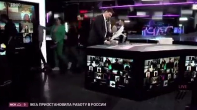 Alle ansatte på russisk TV-station siger op på direkte tv