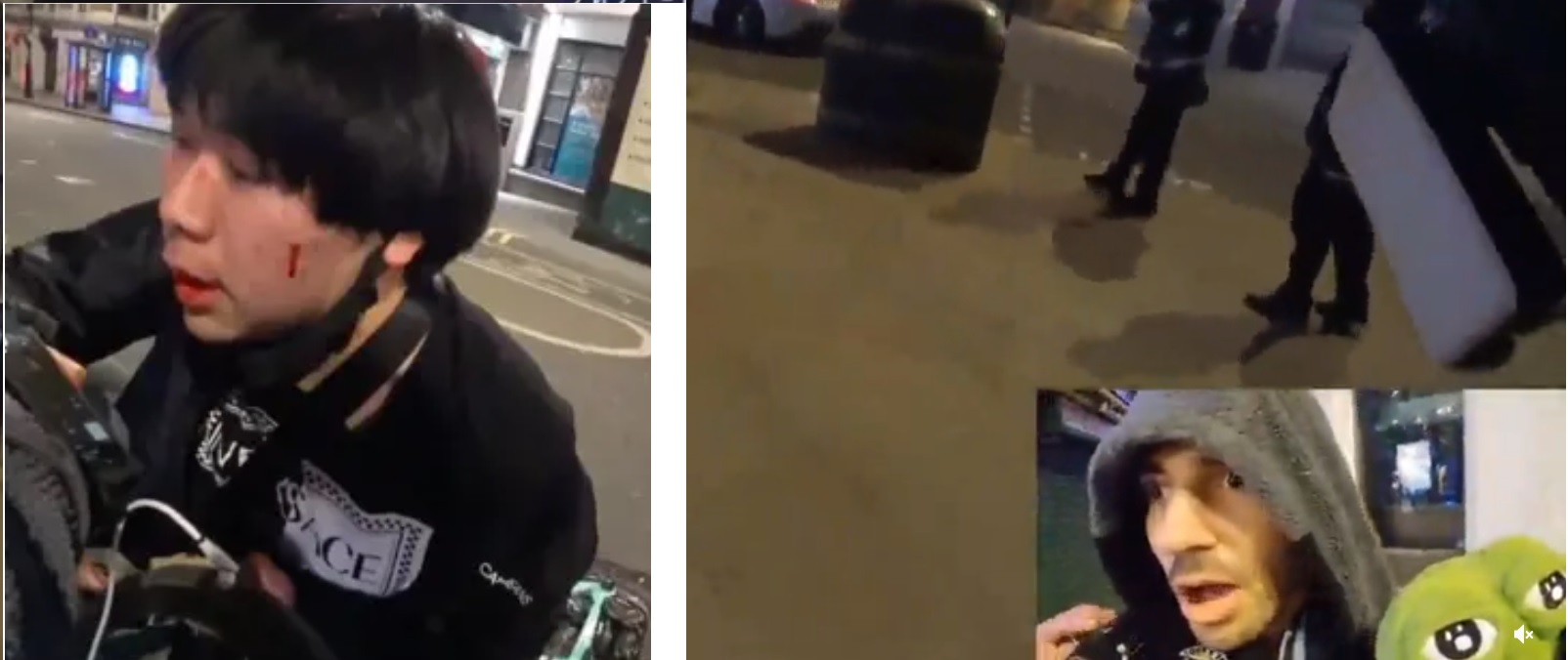 Streamer sender overfald på åben gade live