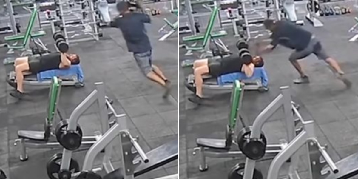 Smækker tung vægtskive i hovedet på mand: Forsøger sig derefter med absurd bortforklaring