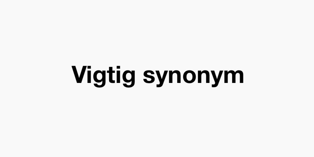 Vigtig synonym